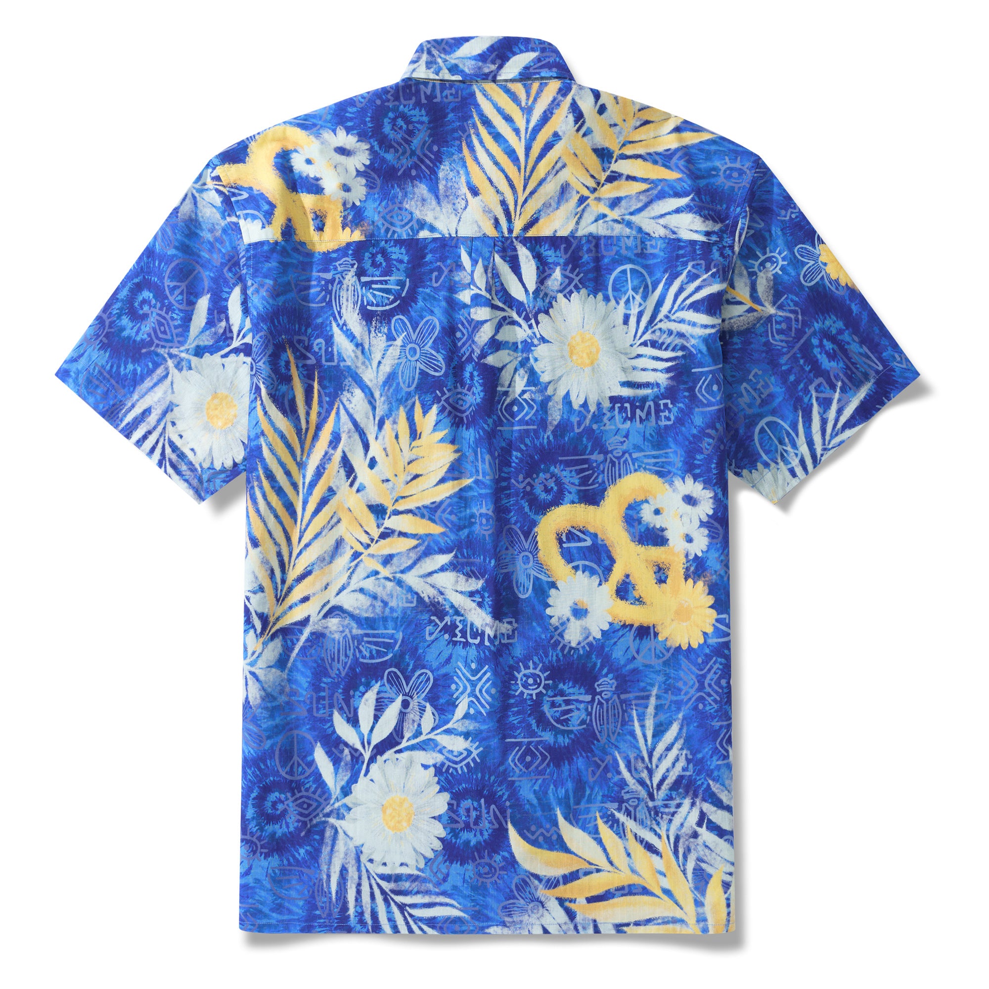 Enchanted Meadow 100% Cotton Men's Aloha Hawaiian Short Sleeve Button-down Shirt