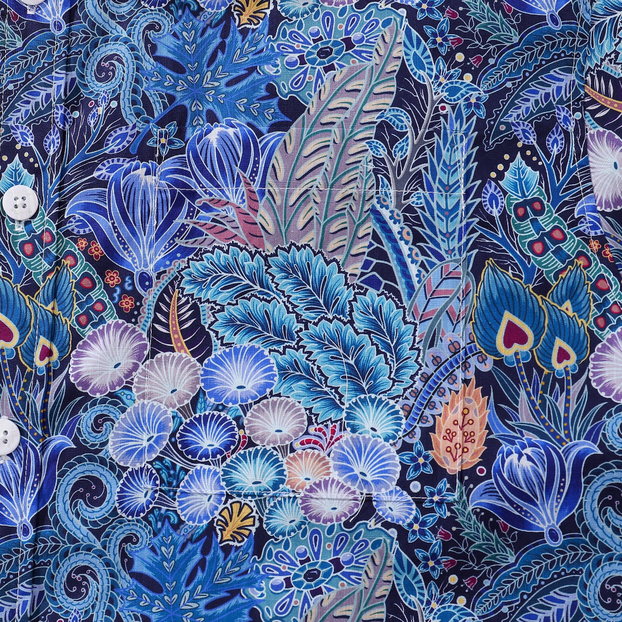 Men's Hawaiian Shirt Floral Pattern Series 2 Print Cotton Button-down Short Sleeve Aloha Shirt