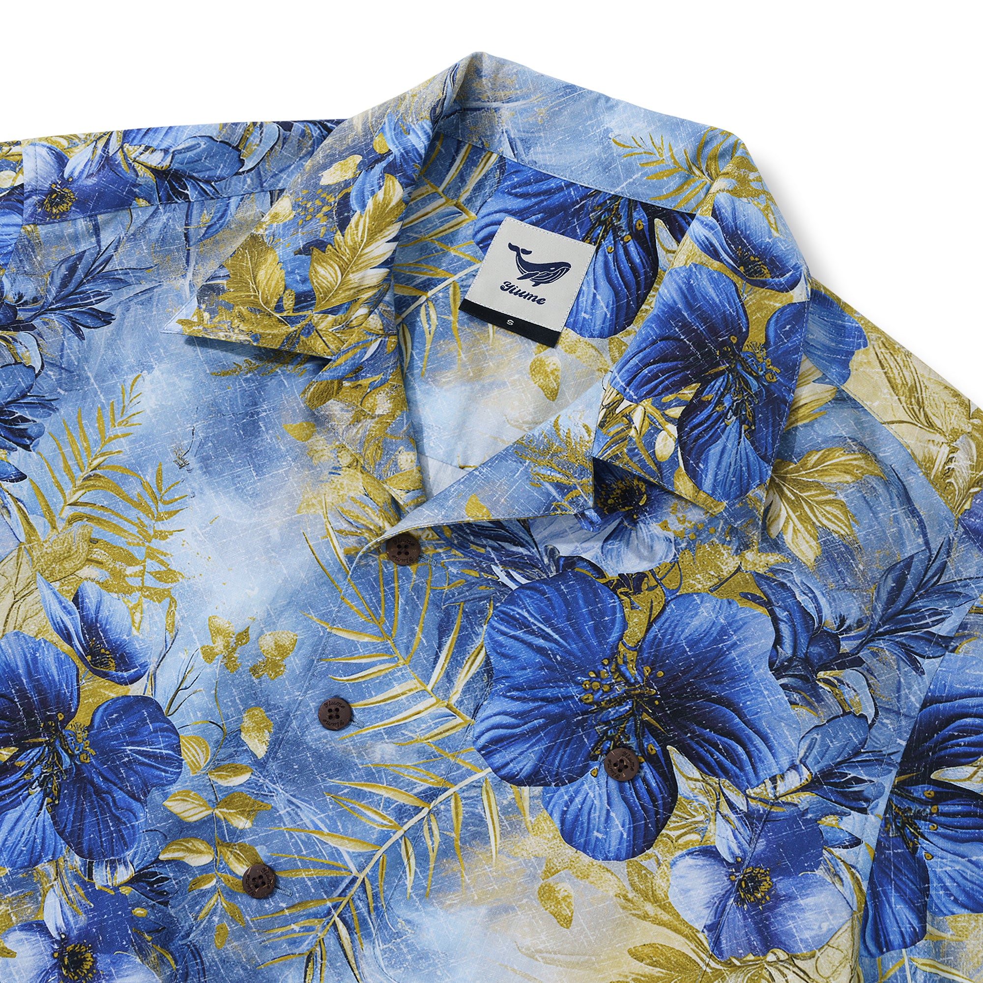 100% Cotton Hawaiian Shirt For Men A Tapestry of Nature's Splendor Camp Collar Aloha Shirt