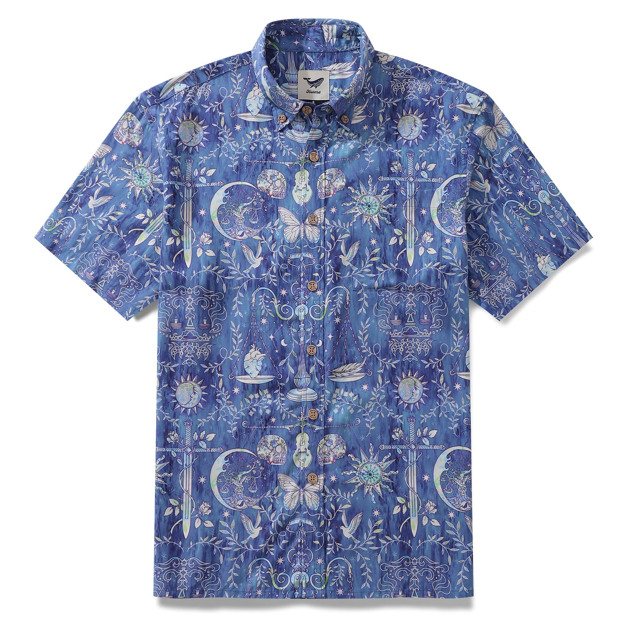 Camisa Hawaiana para Hombre Estampado Libra Tencel™ de Botones Cortos Aloha