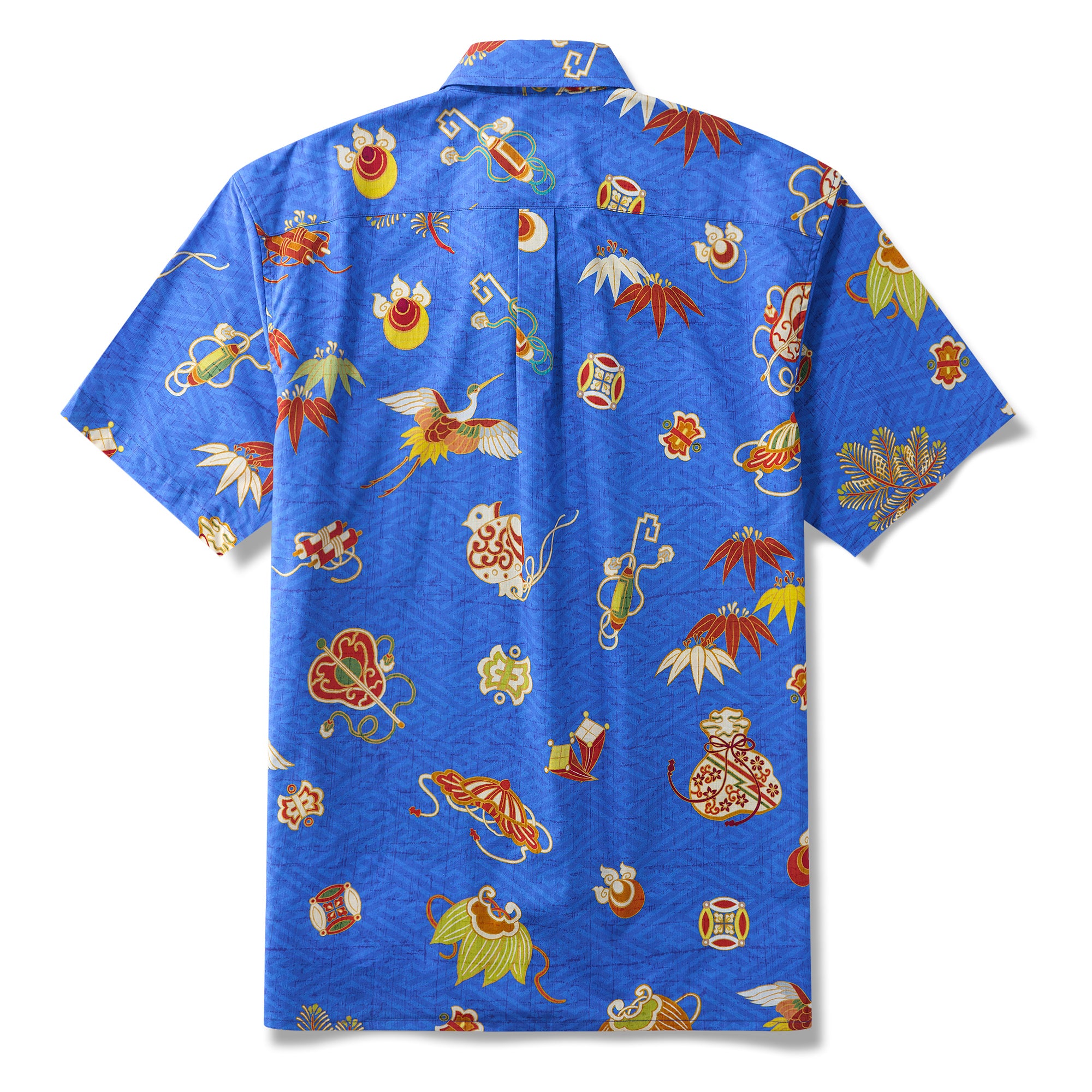 Nippon's Treasure Patterns 100% Cotton Men's Short Sleeve Button-down Shirt Aloha Hawaiian