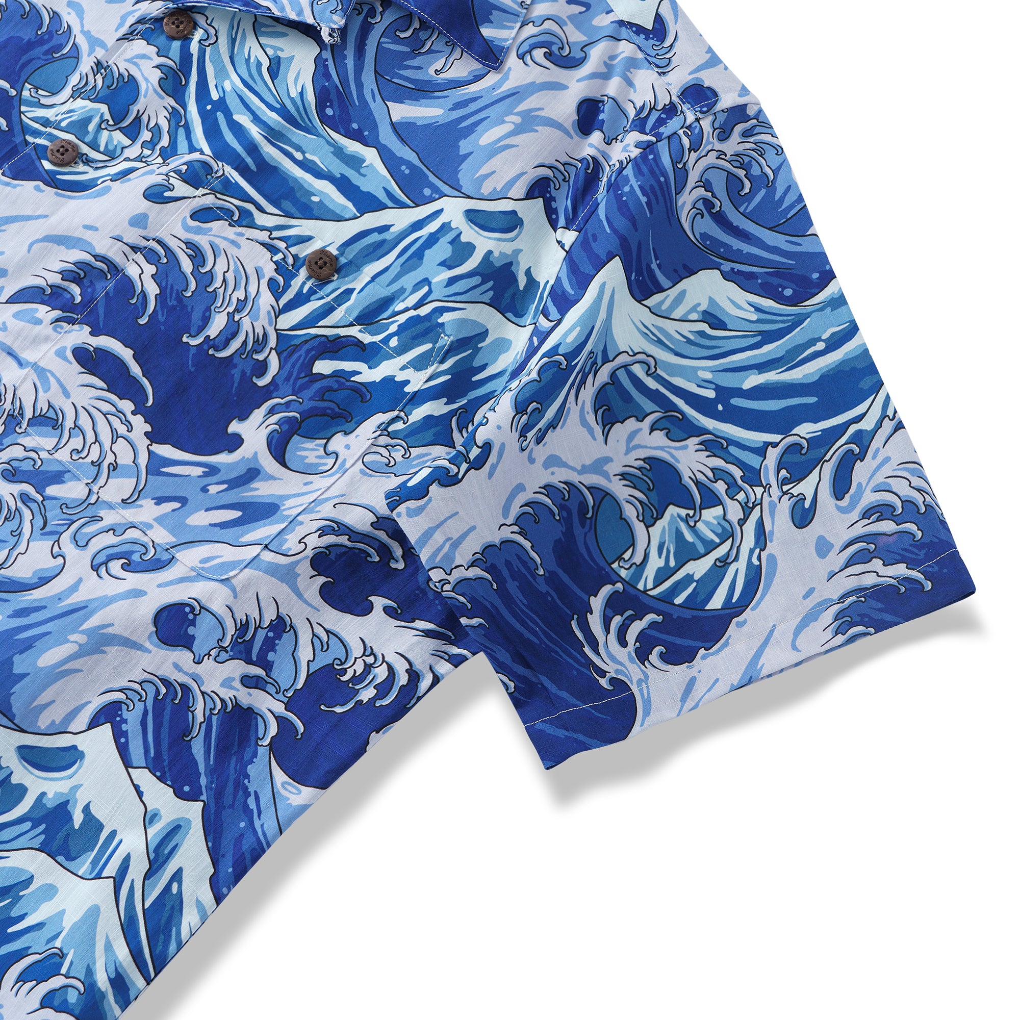 100% Cotton Hawaiian Shirt For Men Ocean Life Camp Collar Shirt