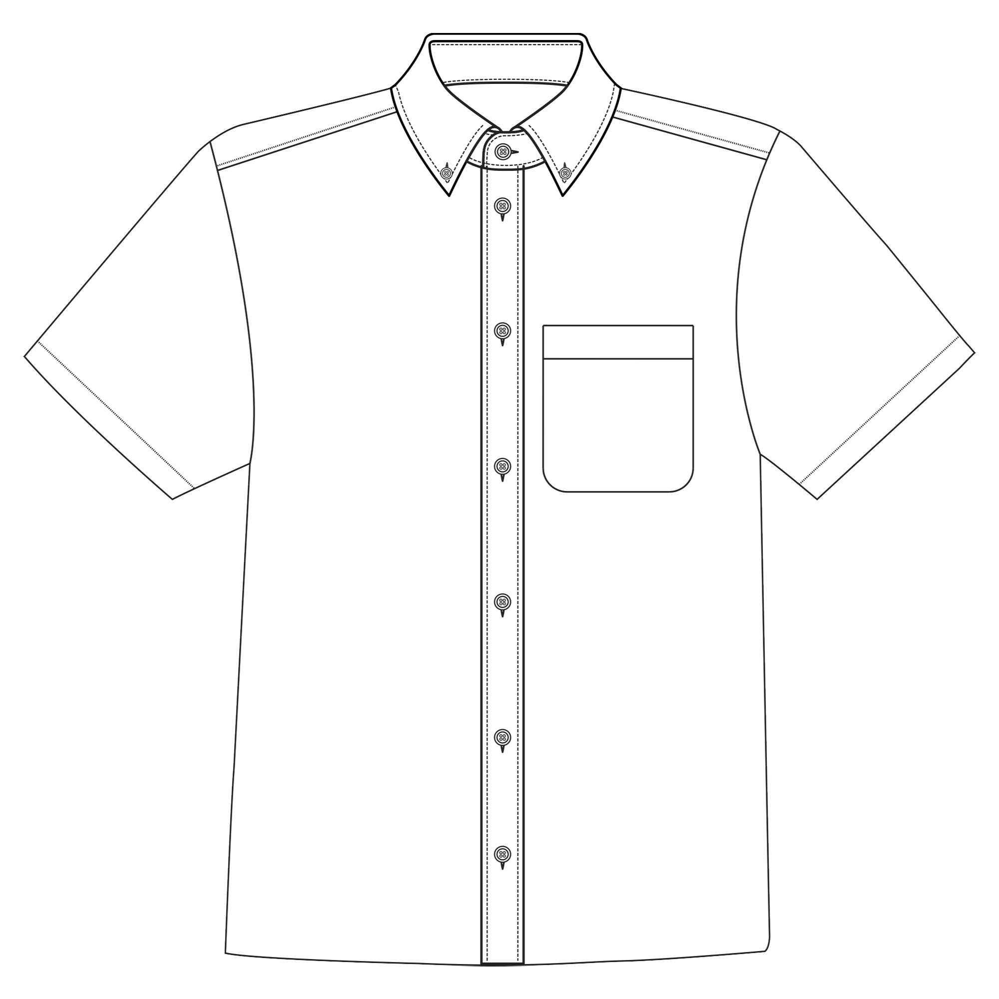 Customized Men's Short Sleeve Button-down Shirt