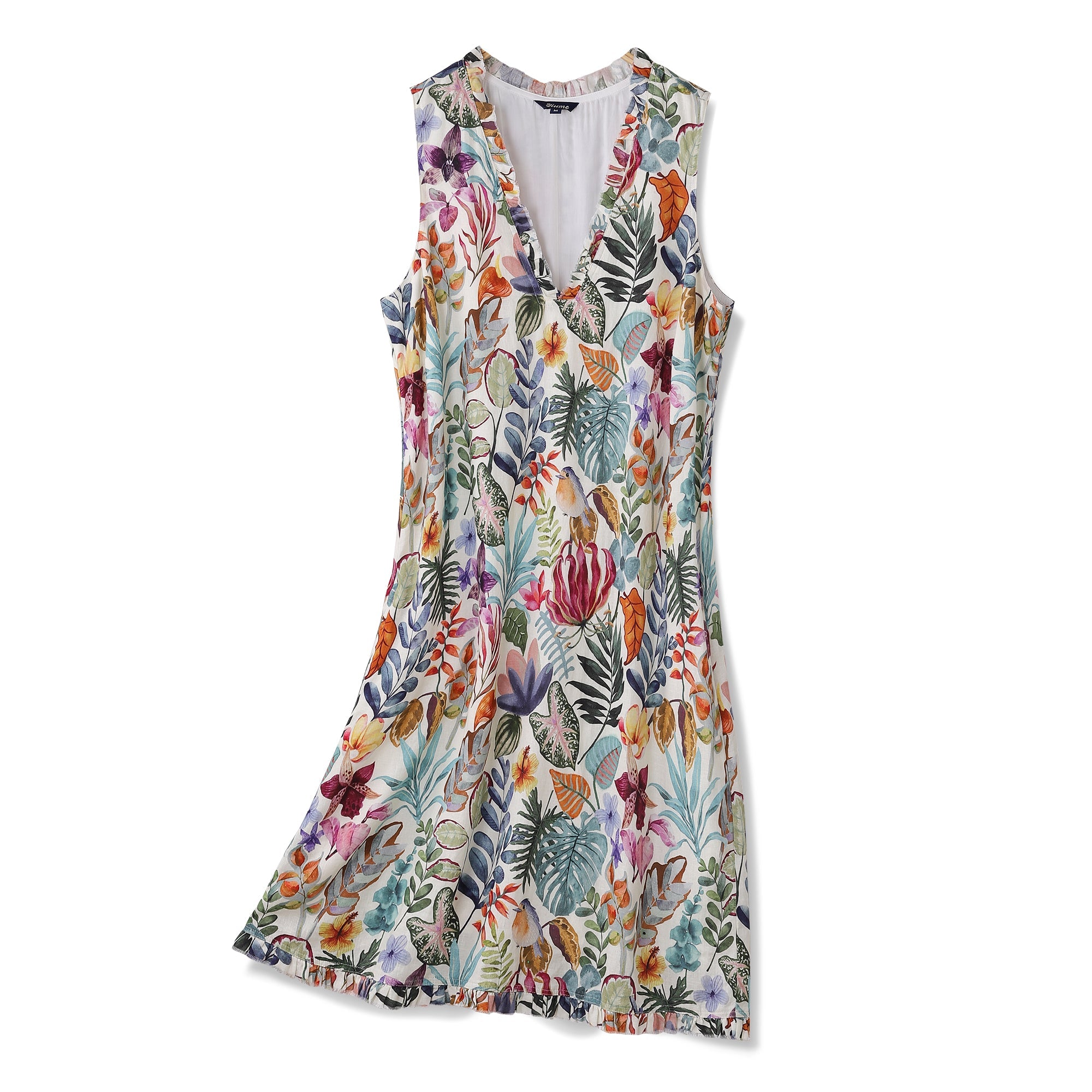 Hawaiian Dress For Women Afternoon Garden V-Neck Dress