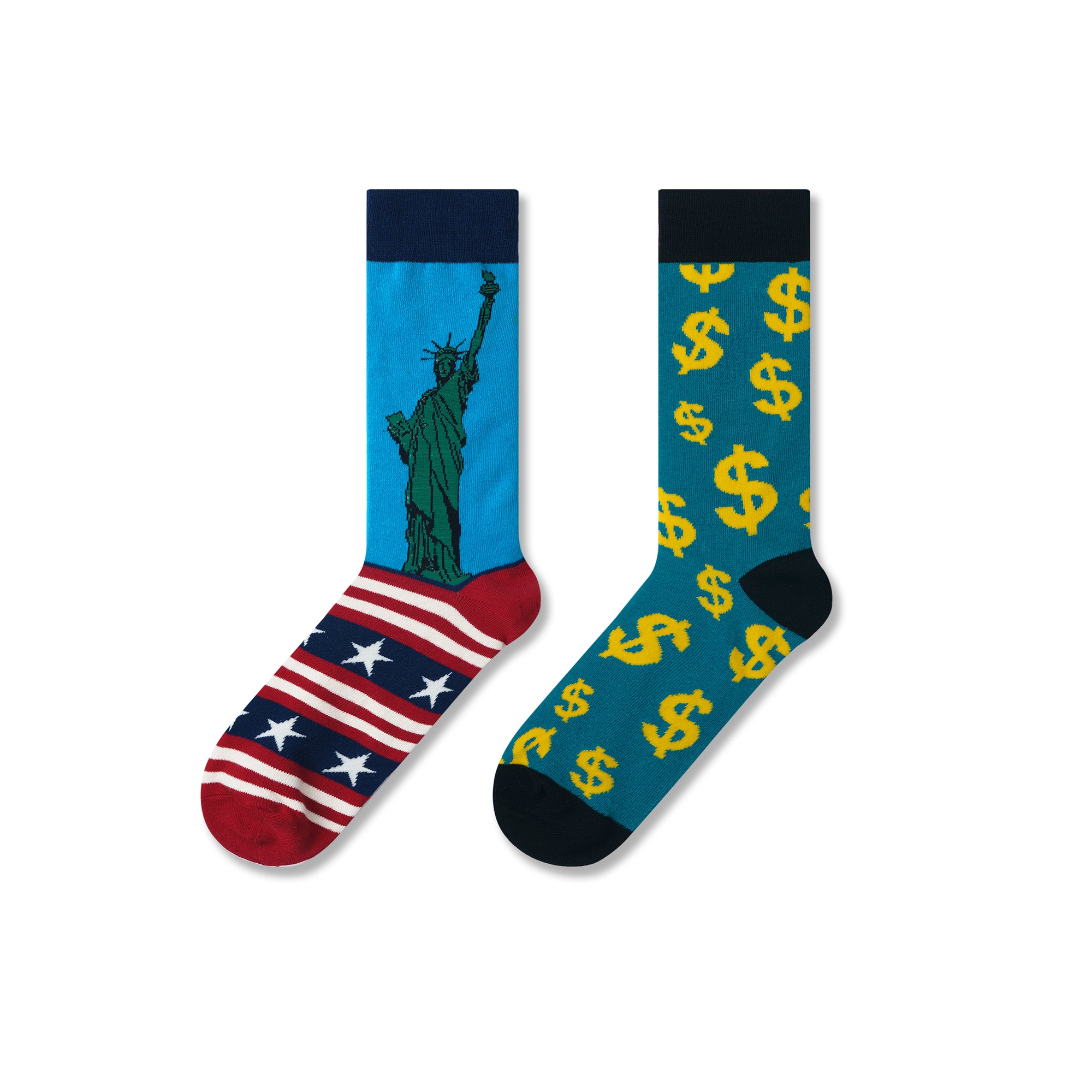 Dollar Bill Print Men Socks