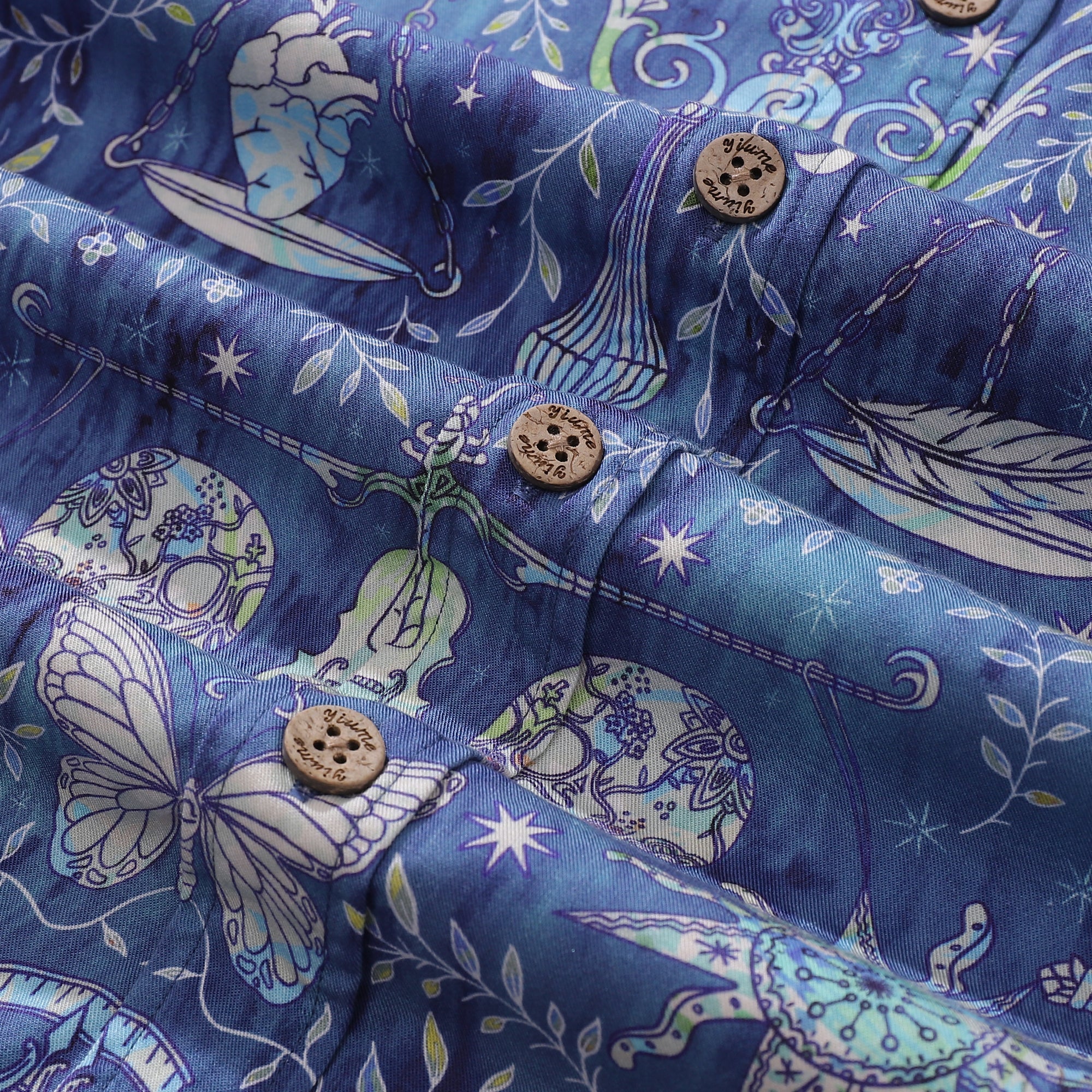 Camisa Hawaiana para Hombre Estampado Libra Tencel™ de Botones Cortos Aloha