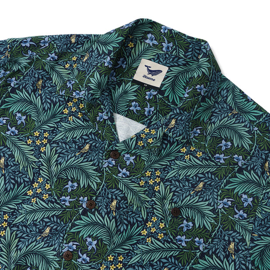 Hawaiian Shirt For Men Foreat Mist Shirt Camp Collar - Silk