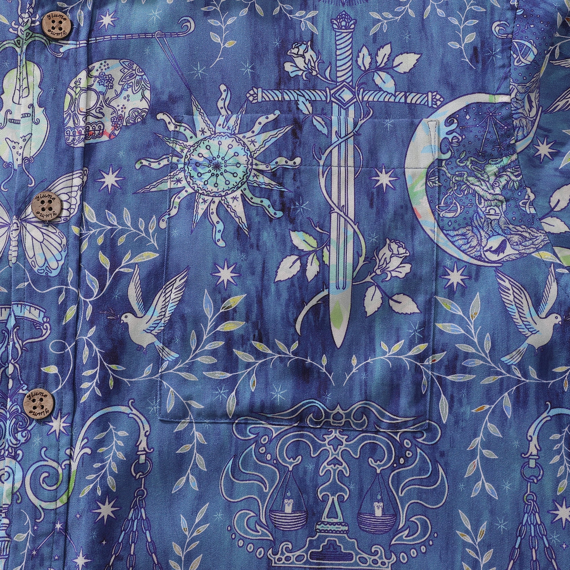 Camisa Hawaiana para Hombre Estampado Libra Tencel™ de Botones Cortos Aloha