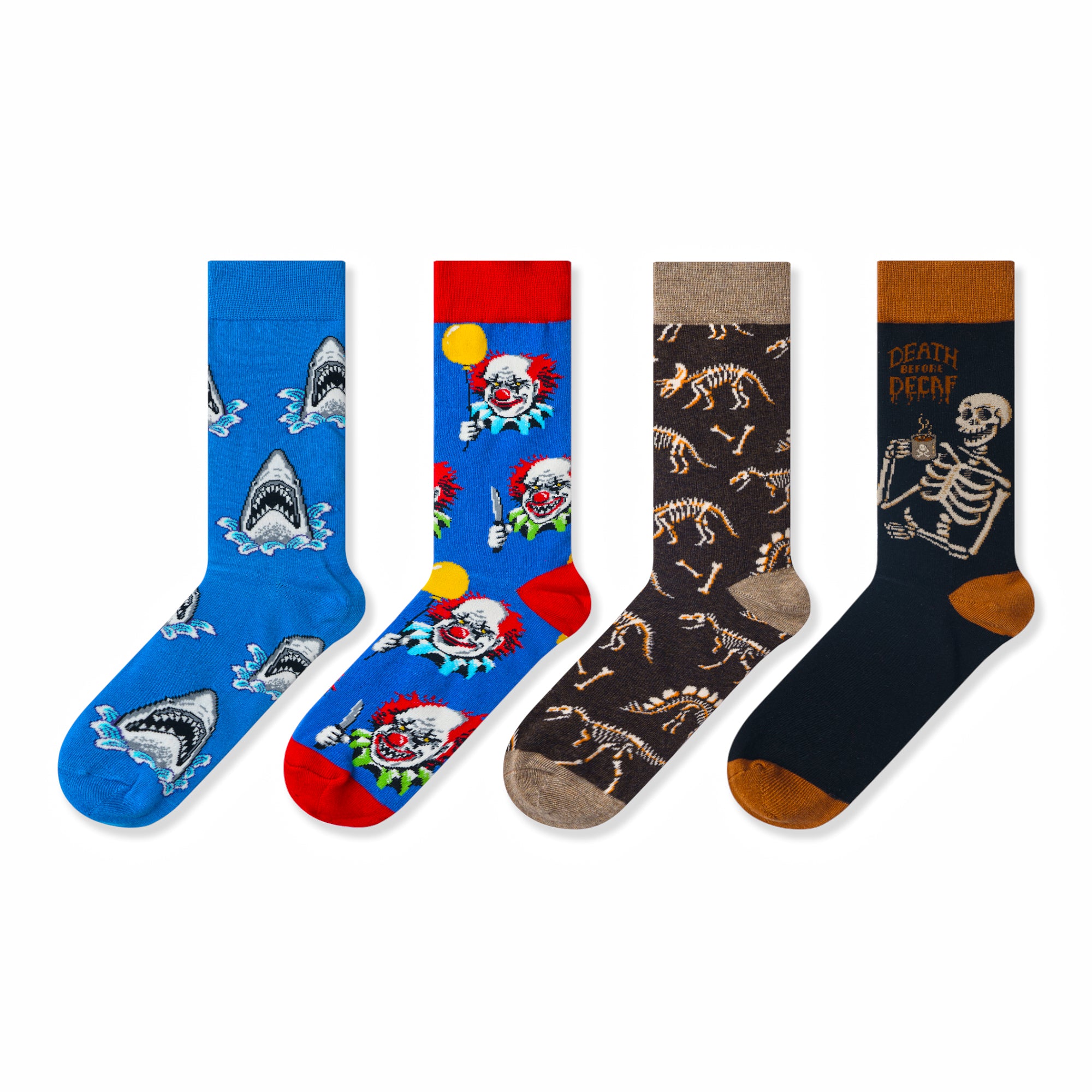 Death Before Decaf Print Men Socks