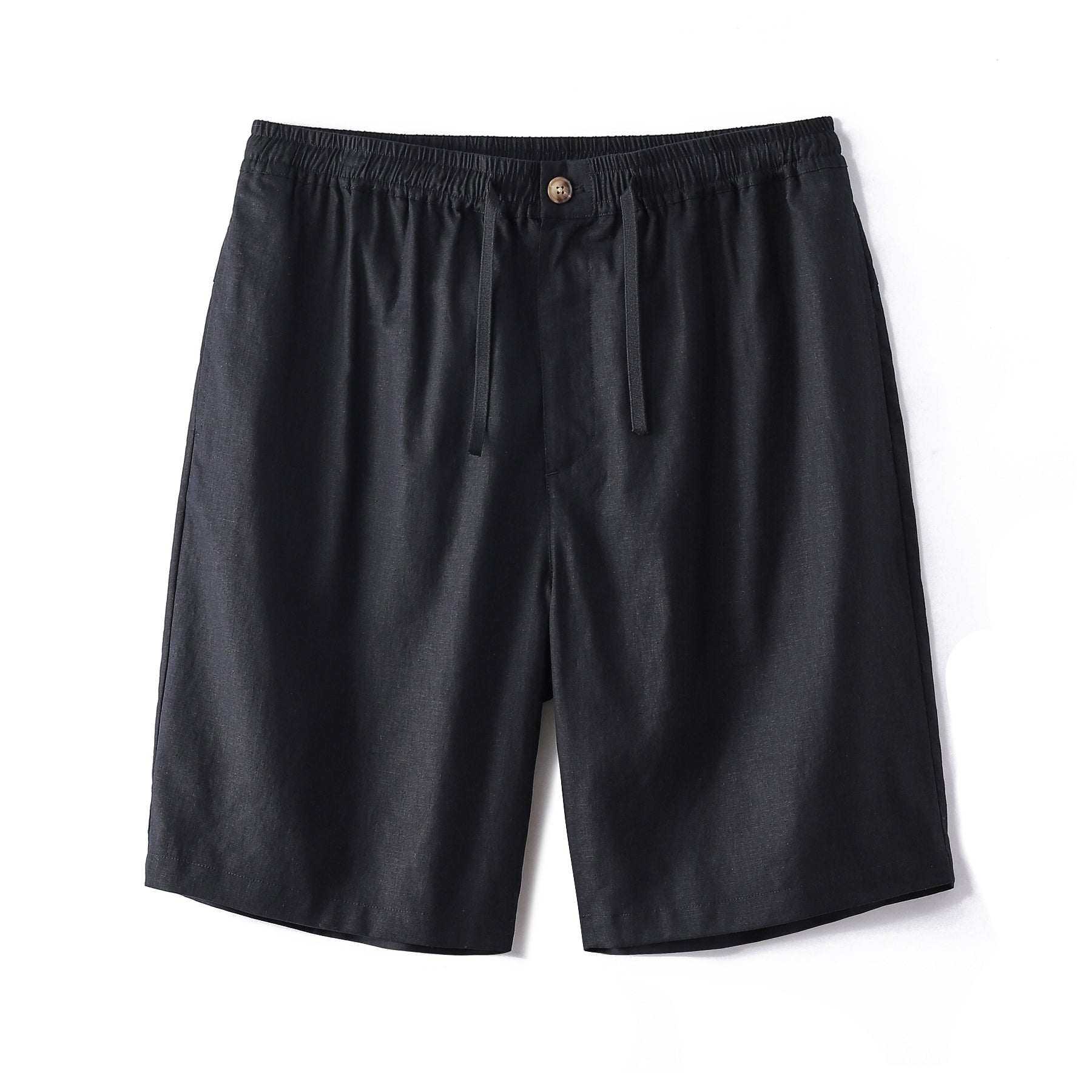 Mittelhohe, gerade Bermuda-Shorts (8–10 Zoll) – SCHWARZ Version 1.0