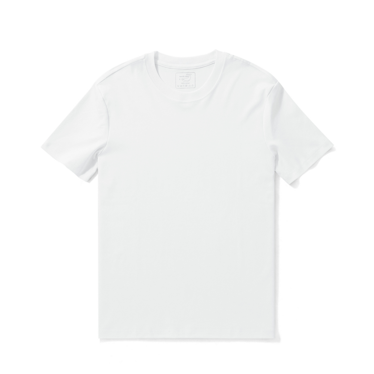 Stain-proof Crew Neck White Short Sleeve Basic Tee Shirt – Yiume(David ...